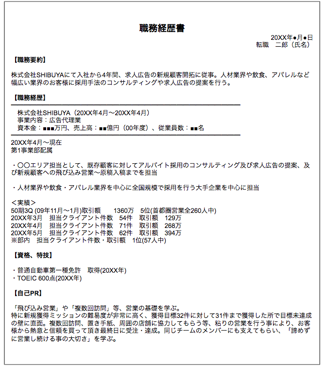 転職での職務経歴書の書き方とフォーマットの決まりをプロが解説 すべらない転職