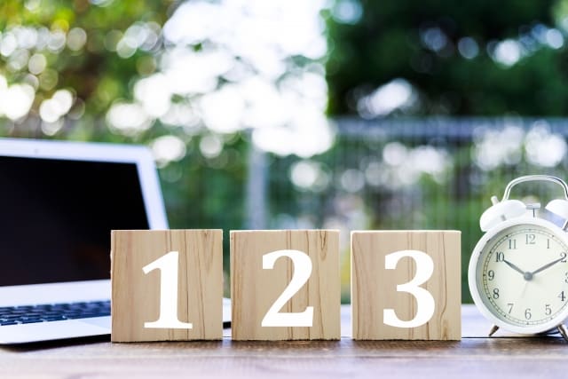 転職面接の自己紹介の流れを123と書かれたボックスを使って紹介