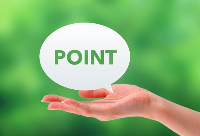 仕事の選び方で大事なpointと書かれた吹き出しを手のひらに乗せている