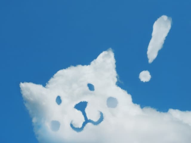 仕事がつまらない時に楽しむポイントを紹介する猫型の雲
