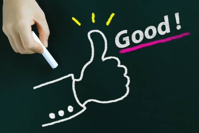 ハローワークでの転職がgood!と黒板に書かれている
