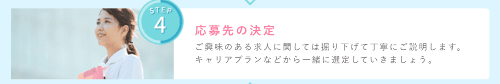 STEP4｜マイナビ看護師からエントリーする応募先の決定