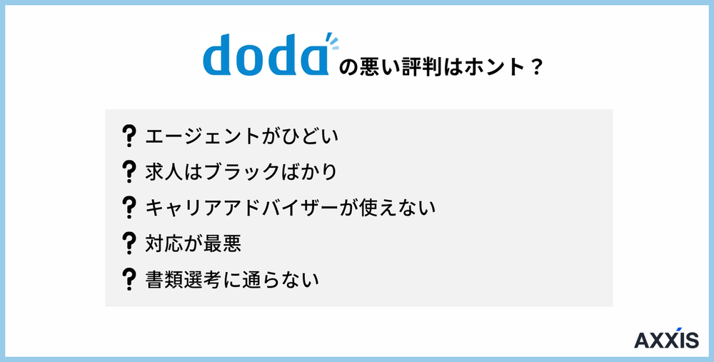 dodaの悪い評判・口コミ