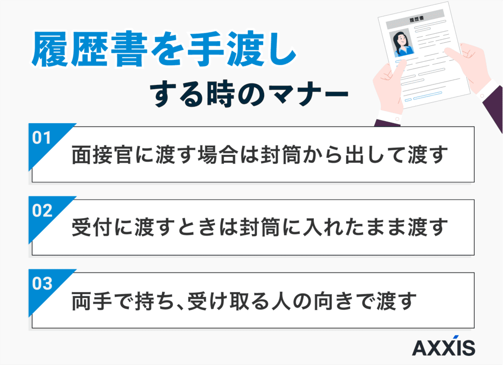 履歴書を手渡しする時のマナー