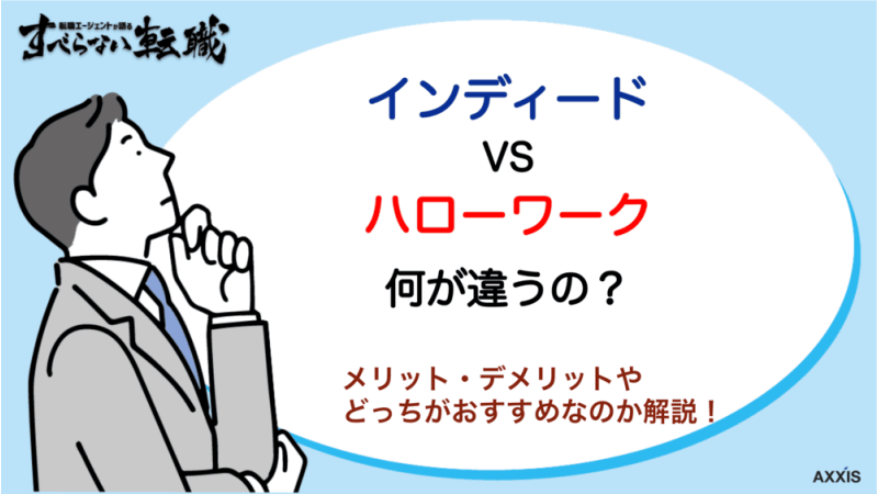 Indeed(インディード)とハローワークの違いは？どっちがおすすめ？