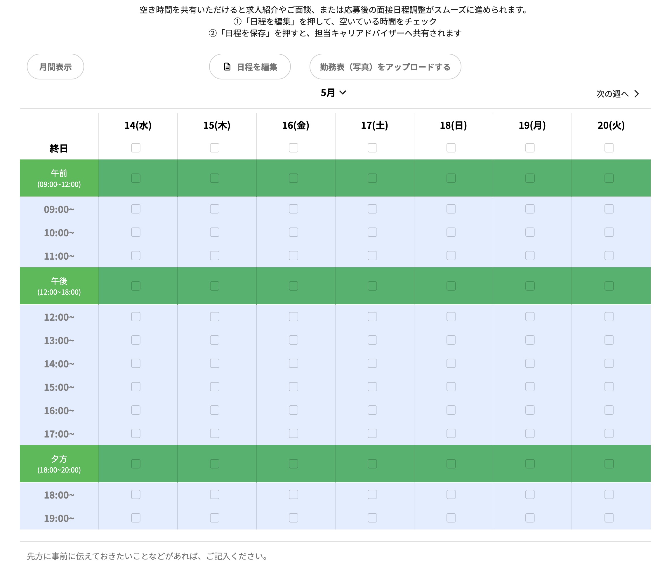 スケジュール管理