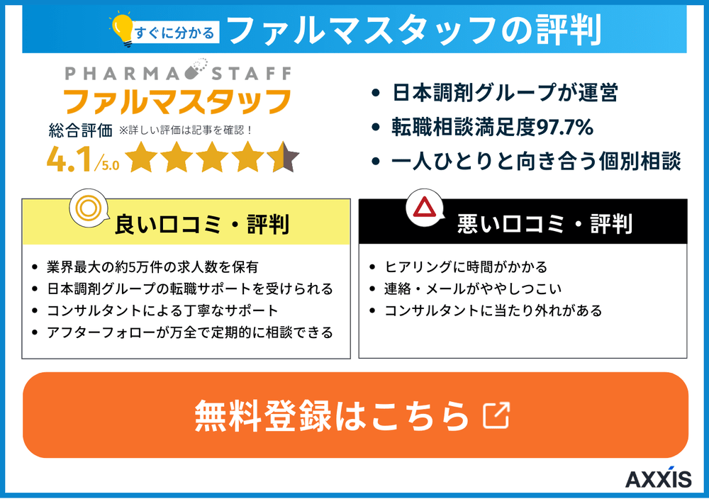 ファルマスタッフの特徴