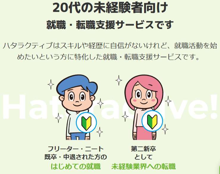 ハタラクティブのサービス紹介の画像