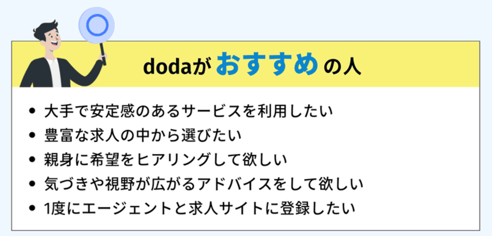 dodaがおすすめな人