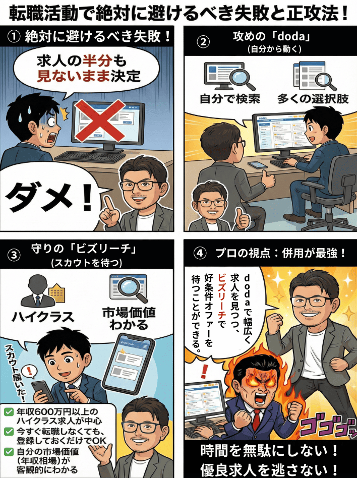 転職エージェントのおすすめ組み合わせ