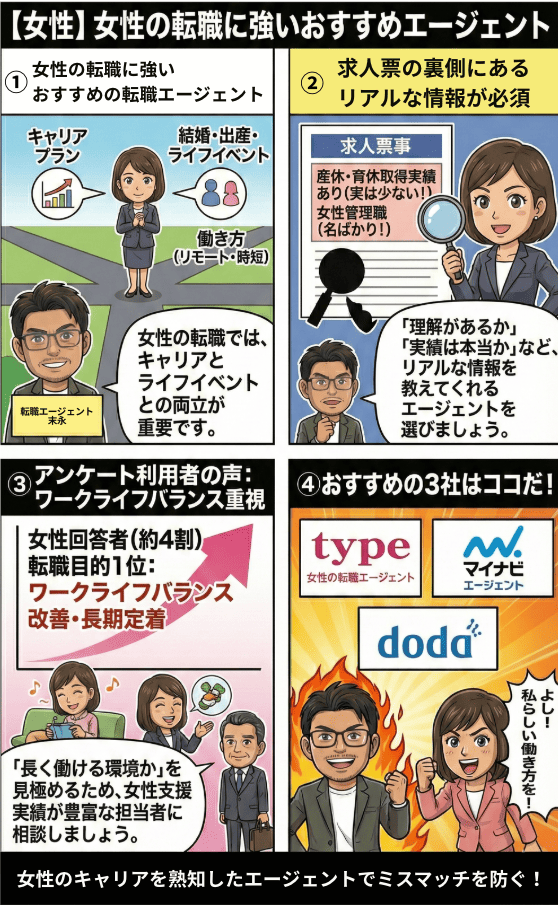 女性におすすめの転職エージェント