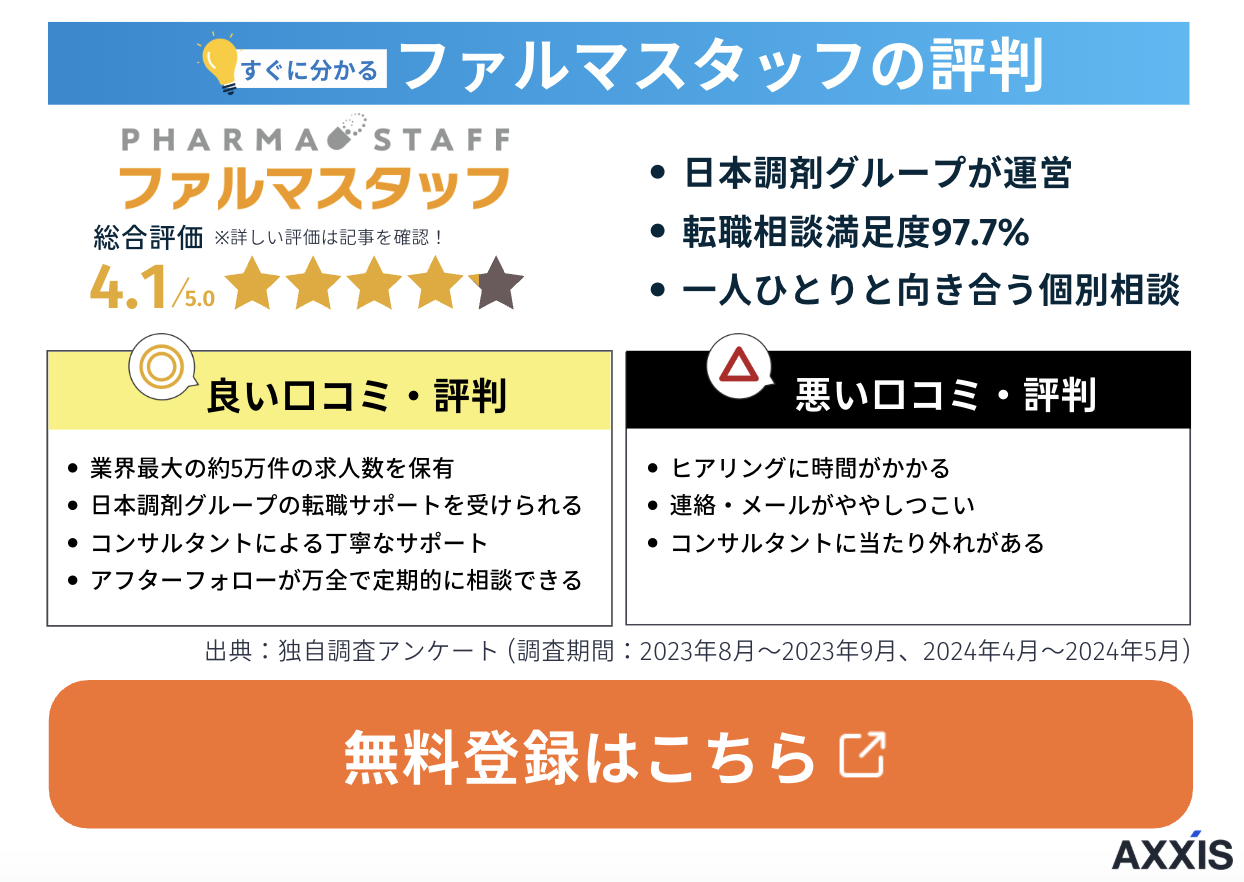 ファルマスタッフの特徴