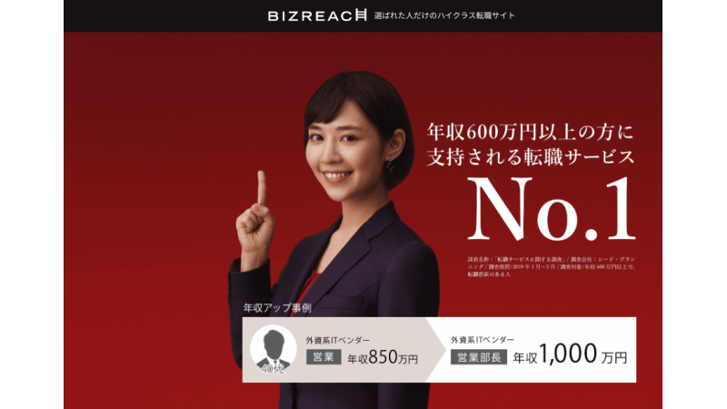 ビズリーチのキャプチャー