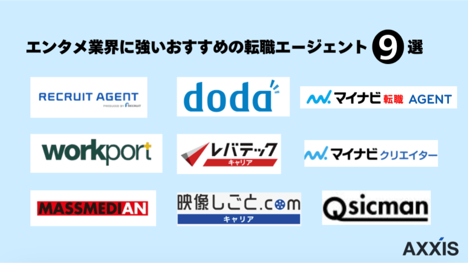 エンタメ業界に強いおすすめの転職エージェント