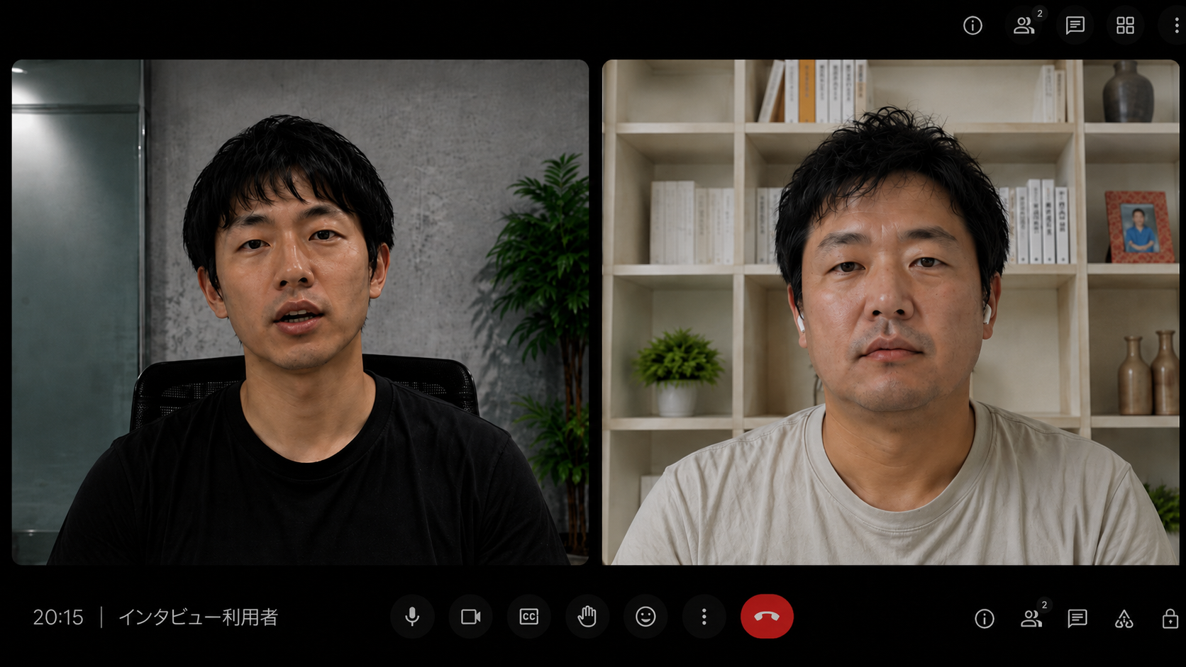 マイナビ転職エージェント利用者の藤田さん(仮名)に、マイナビ転職エージェントを利用した体験談についてオンラインでインタビューしている様子